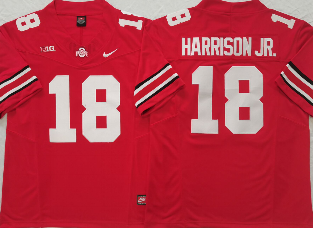 Men's Ohio State Buckeyes #18 Marvin Harrison JR. Red F.U.S.E. Limited Stitched Jersey