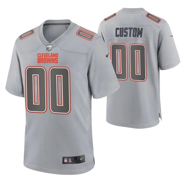 Women's Cleveland Browns Active Player Custom Grey Atmosphere Fashion Stitched Game Jersey(Run Small)