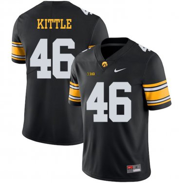 Men's Iowa Hawkeyes #46 George Kittle Black College Football Jersey