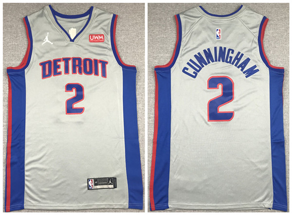 Men's Detroit Pistons #2 Cade Cunningham Navy Stitched Basketball Jersey Men's Detroit Pistons #2 Cade Cunningham Navy Stitched Basketball Jersey