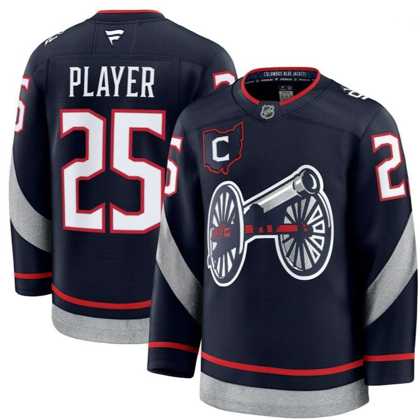 Men's Columbus Blue Jackets #25 Navy 2025 Stadium Series Jersey