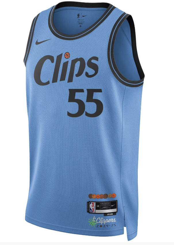 Men's Los Angeles Clippers #55 Derrrick Jones Jr.2024-2025 Blue Edition StitchedJersey Men's Los Angeles Clippers #55 Derrrick Jones Jr.2024-2025 Blue Edition StitchedJersey
