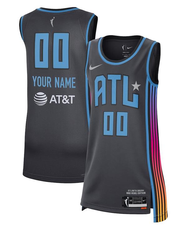 Men's Atlanta Dream Active Player Custom Black Stitched Jersey