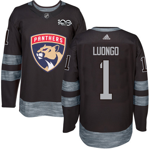 Panthers Black #1 Roberto Luongo 1917-2017 100th Anniversary Stitched NHL Jersey