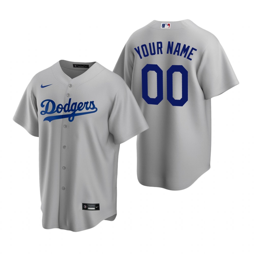 Youth Los Angeles Dodgers Active Player Custom Grey Cool Base Stitched Baseball Jersey Youth Los Angeles Dodgers Active Player Custom Grey Cool Base Stitched Baseball Jersey