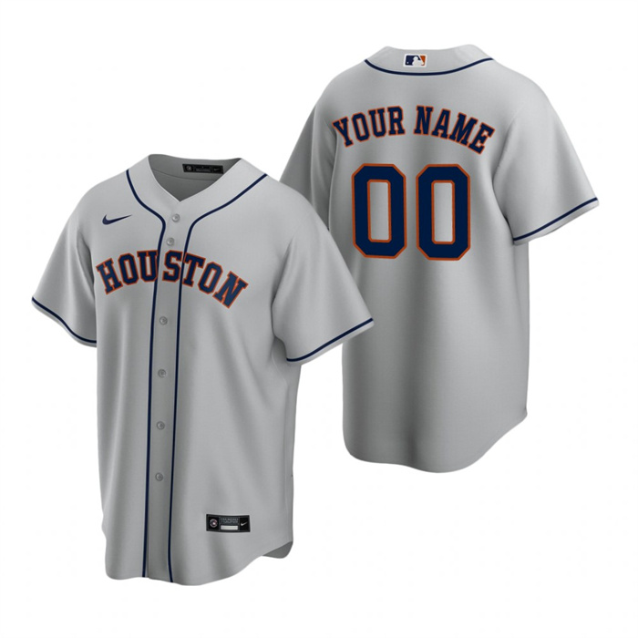 Youth Houston Astros Active Player Custom Grey Cool Base Stitched Jersey