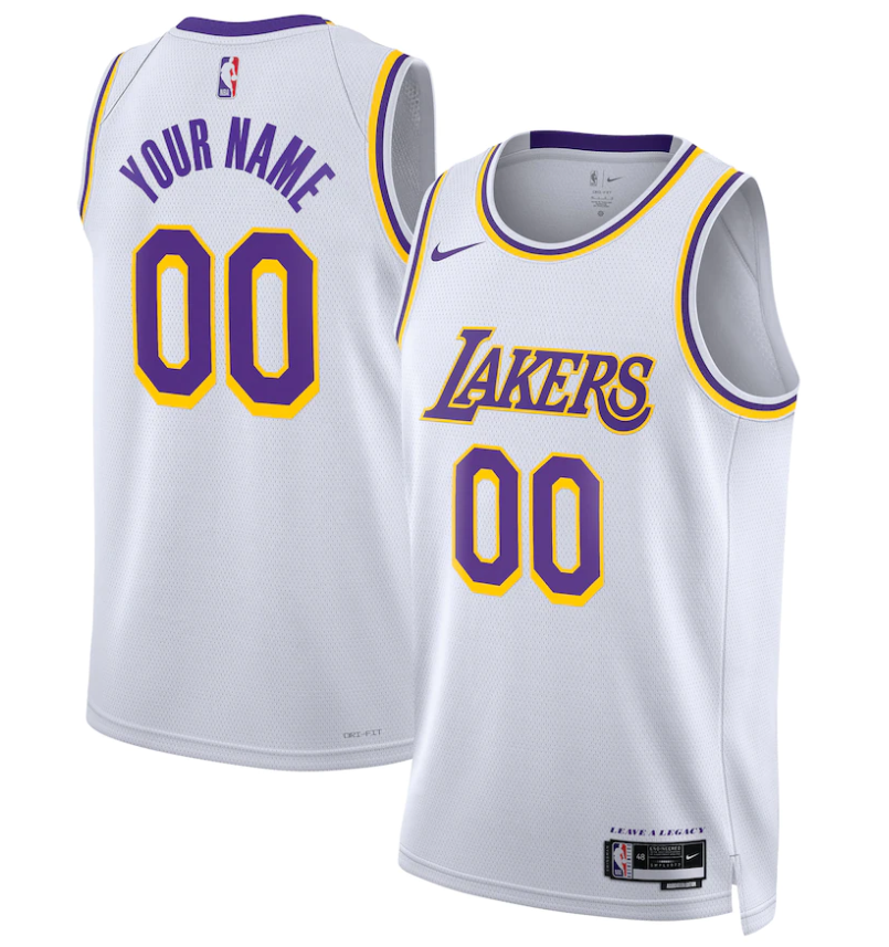 Youth Los Angeles Lakers Active Player Custom White Swingman Stitched Jersey