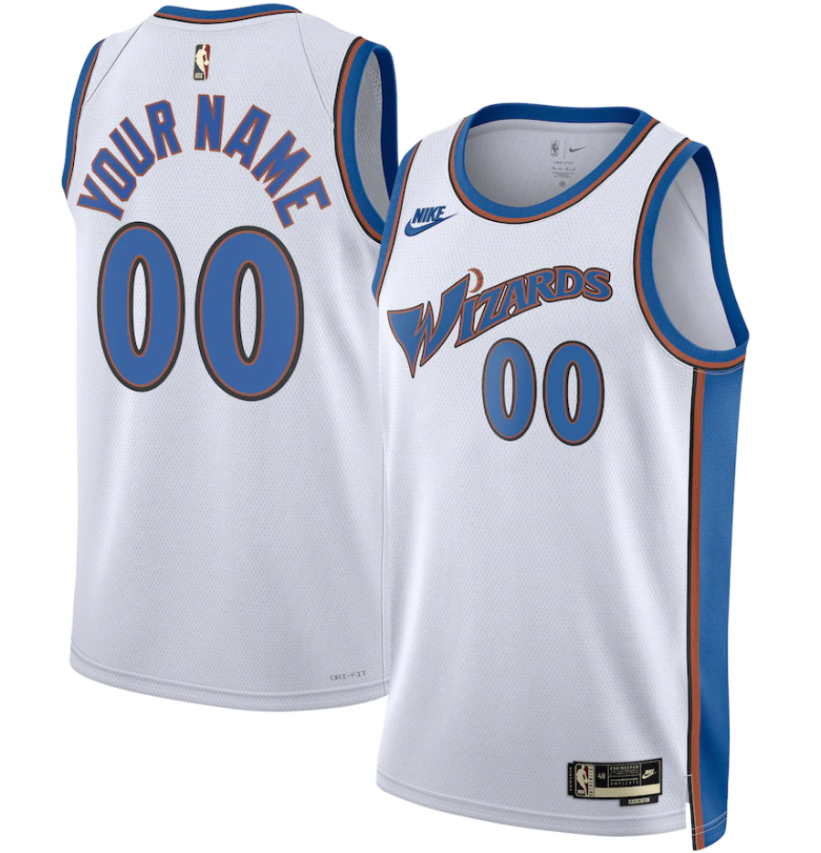 Youth Washington Wizards Active Player Custom White Stitched Basketball Jersey