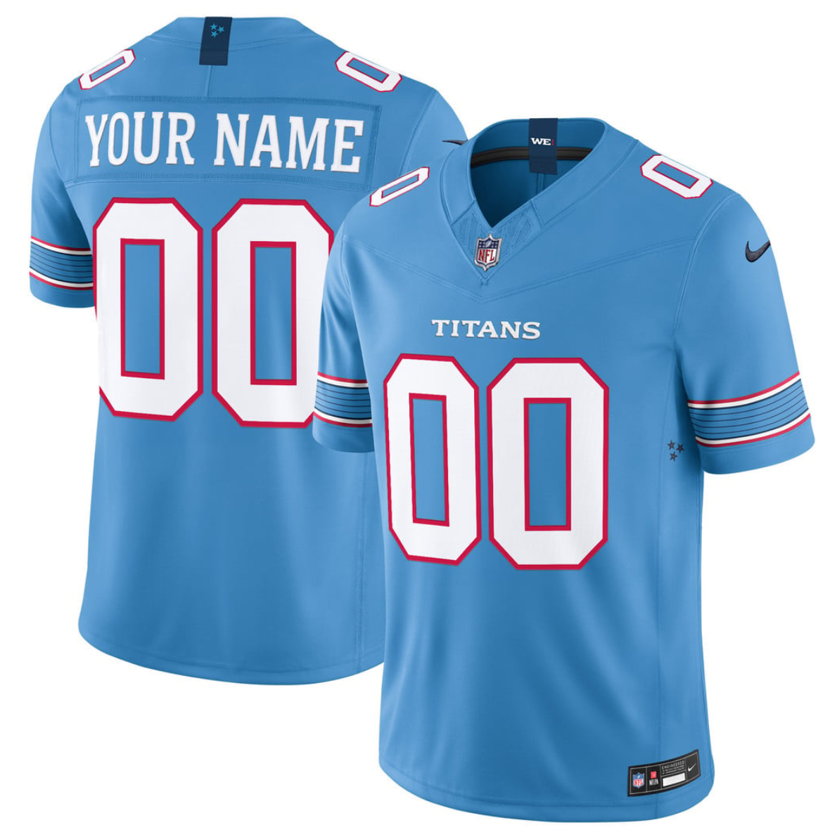 Youth Tennessee Titans Active Player Custom Light Blue 2026 F.U.S.E. Vapor Limited Stitched Football Jersey