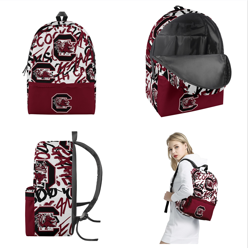 South Carolina Gamecocks All Over Print Polyester Backpack 001