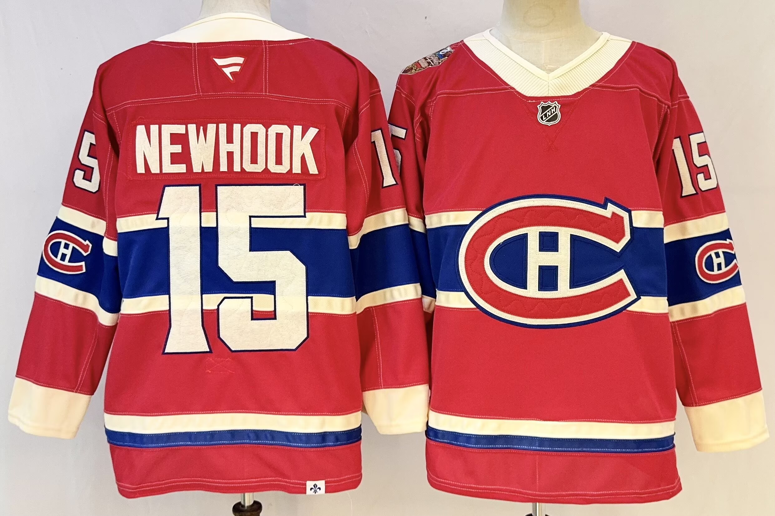 Men's Montreal Canadiens #15 Alex Newhook Red 2026-27 Stitched Jersey Men's Montreal Canadiens #15 Alex Newhook Red 2026-27 Stitched Jersey