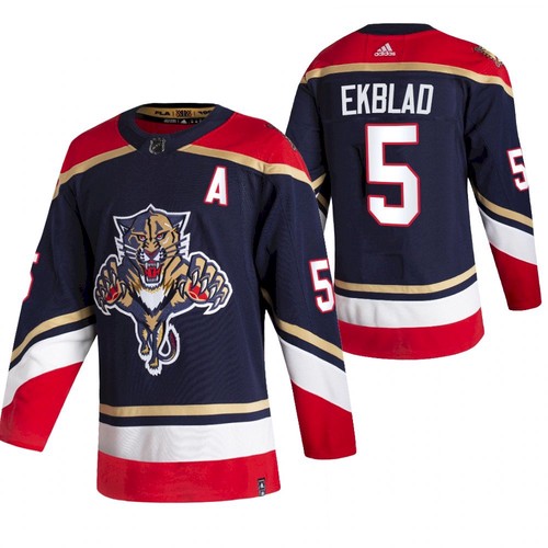 Men's Black Florida Panthers #5 Aaron Ekblad 2020-21 Reverse Retro Stitched NHL Jersey