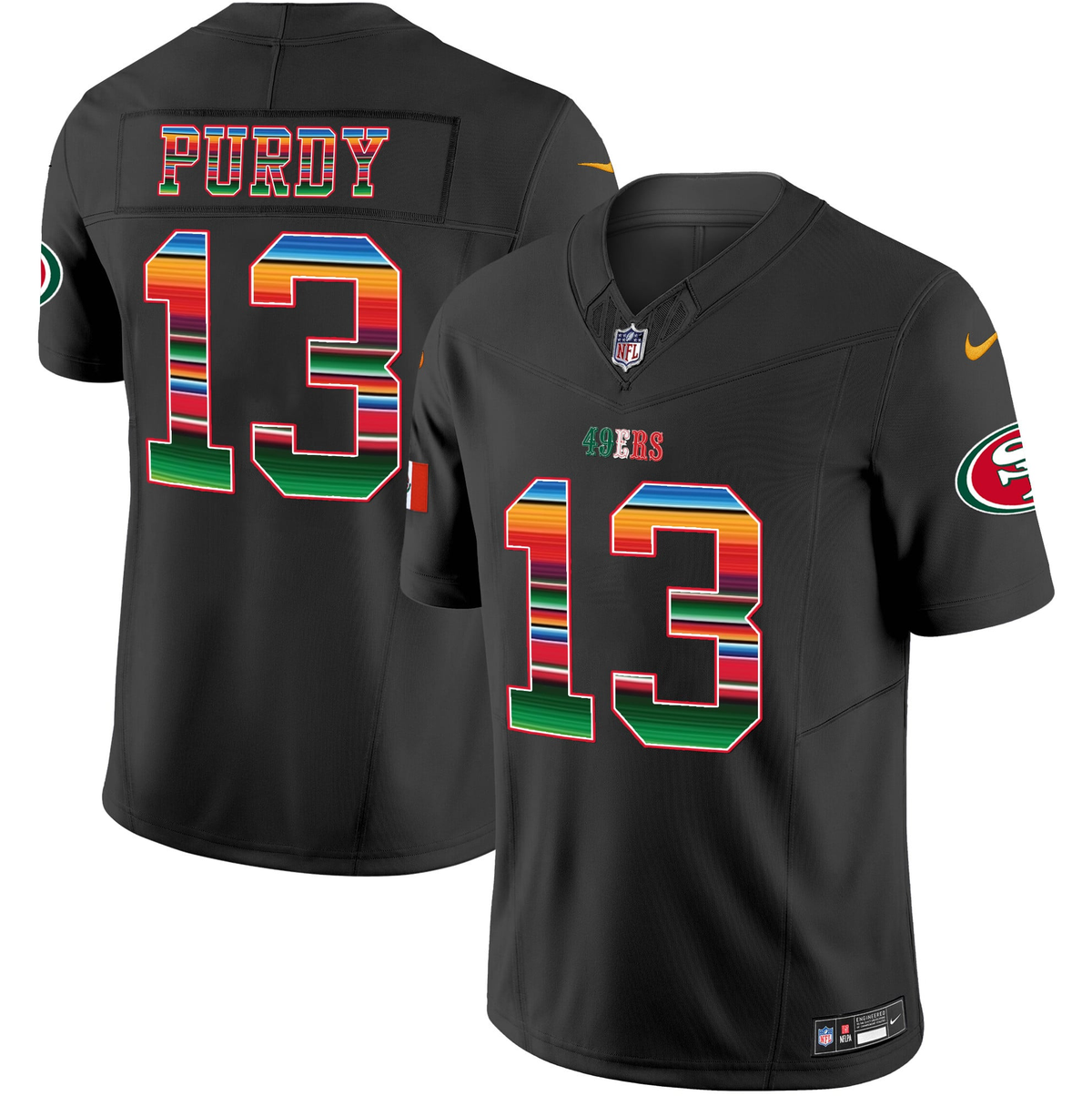 Women's San Francisco 49ers #13 Brock Purdy Black Mexico 2026 F.U.S.E. Vapor Untouchable Limited Stitched Football Jersey(Run Small)