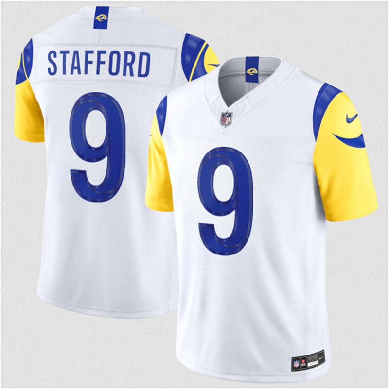 Women's Los Angeles Rams #9 Matthew Stafford White 2026 F.U.S.E. Vapor Limited Stitched Football Jersey(Run Small)