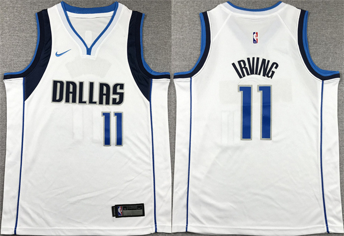 Youth Dallas Mavericks #11 Kyrie Irving White Stitched Basketball Jersey