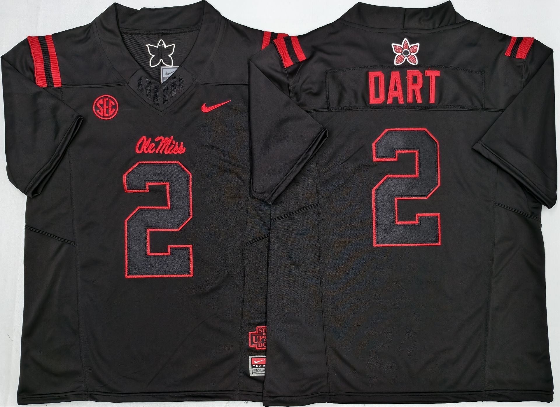 Men's Ole Miss Rebels #2 Jaxson Dart Black 2025 F.U.S.E. Stitched jersey