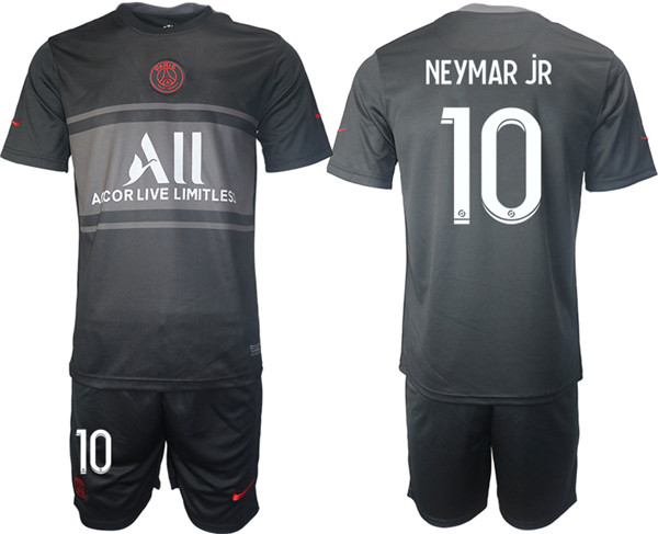 Men's Paris Saint-Germain #10 Neymar Jr Soccer Home Jersey Suit