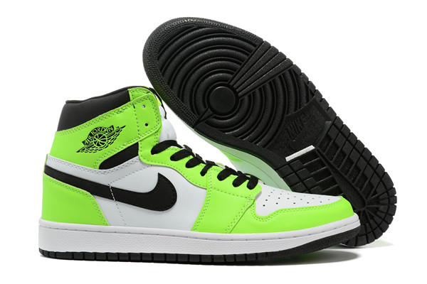 Men's Running Weapon Air Jordan 1 Green/White Shoes 289
