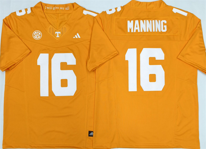 Men's Tennessee Volunteers #16 Peyton Manning Orange 2026 F.U.S.E. Stitched Jersey