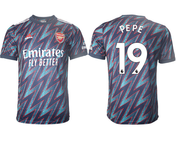 Arsenal F.C #19 Nicolas Pépé Away Soccer Jersey