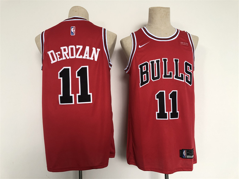 Men's Chicago Bulls #11 DeMar DeRozan 75th Anniversary Red Edition Swingman Stitched Basketball Jersey