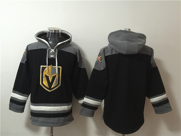 Men's Vegas Golden Knights Blank Black Ageless Must-Have Lace-Up Pullover Hoodie