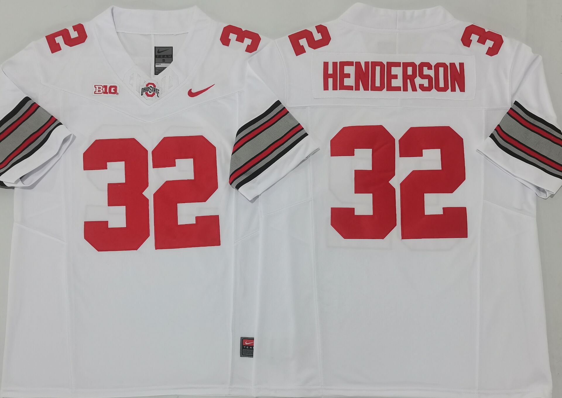 Men's Ohio State Buckeyes #32 TreVeyon Henderson White 2025 F.U.S.E. Limited Stitched Jersey Men's Ohio State Buckeyes #32 TreVeyon Henderson White 2025 F.U.S.E. Limited Stitched Jersey
