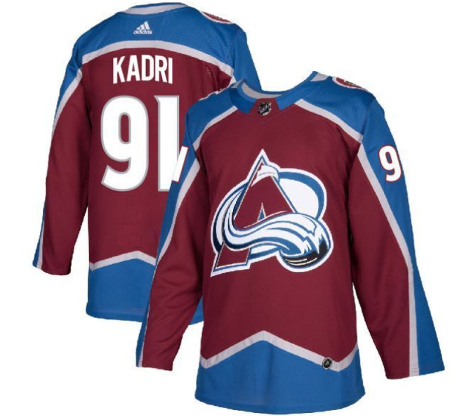 Men's Colorado Avalanche #91 Nazem Kadri Burgundy Stitched Jersey