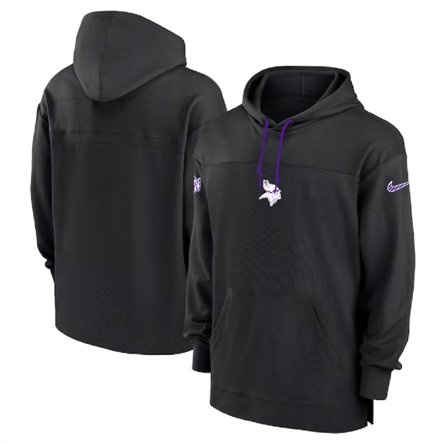 Men's Minnesota Vikings Black Performance Pullover Hoodie