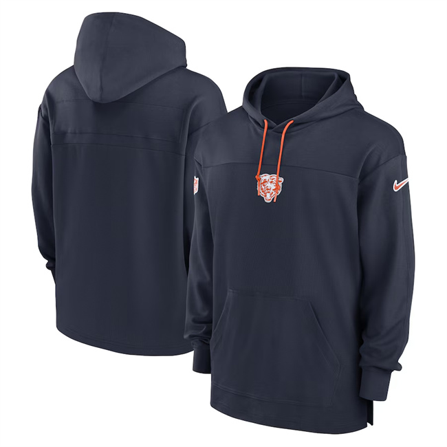 Men's Chicago Bears Navy Performance Pullover Hoodie