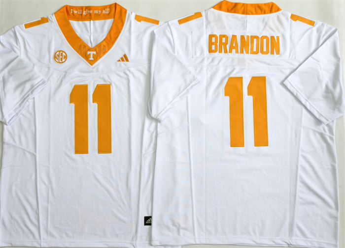 Men's Tennessee Volunteers #11 Faizon Brandon White 2026 F.U.S.E. Stitched Jersey