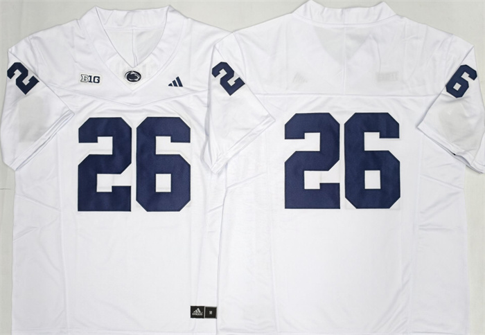 Men's Penn State Nittany Lions #26 Saquon Barkley White No Name F.U.S.E. Stitched Jersey