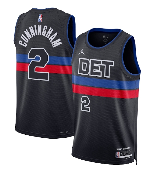 Men's Detroit Pistons #2 Cade Cunningham Black 2024 Statement Edition Stitched Basketball Jersey Men's Detroit Pistons #2 Cade Cunningham Black 2024 Statement Edition Stitched Basketball Jersey