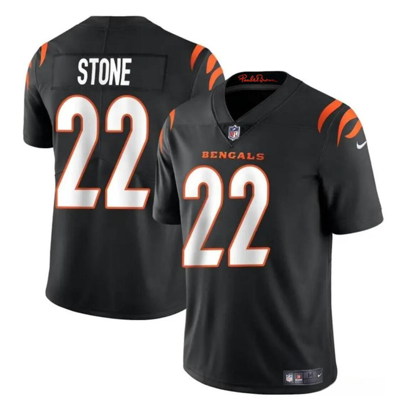 Youth Cincinnati Bengals #22 Geno Stone Black Vapor Untouchable Limited Stitched Jersey