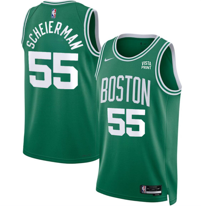 Men's Boston Celtics #55 Baylor Scheierman Kelly Green 2024 Draft Icon Edition Stitched Basketball Jersey