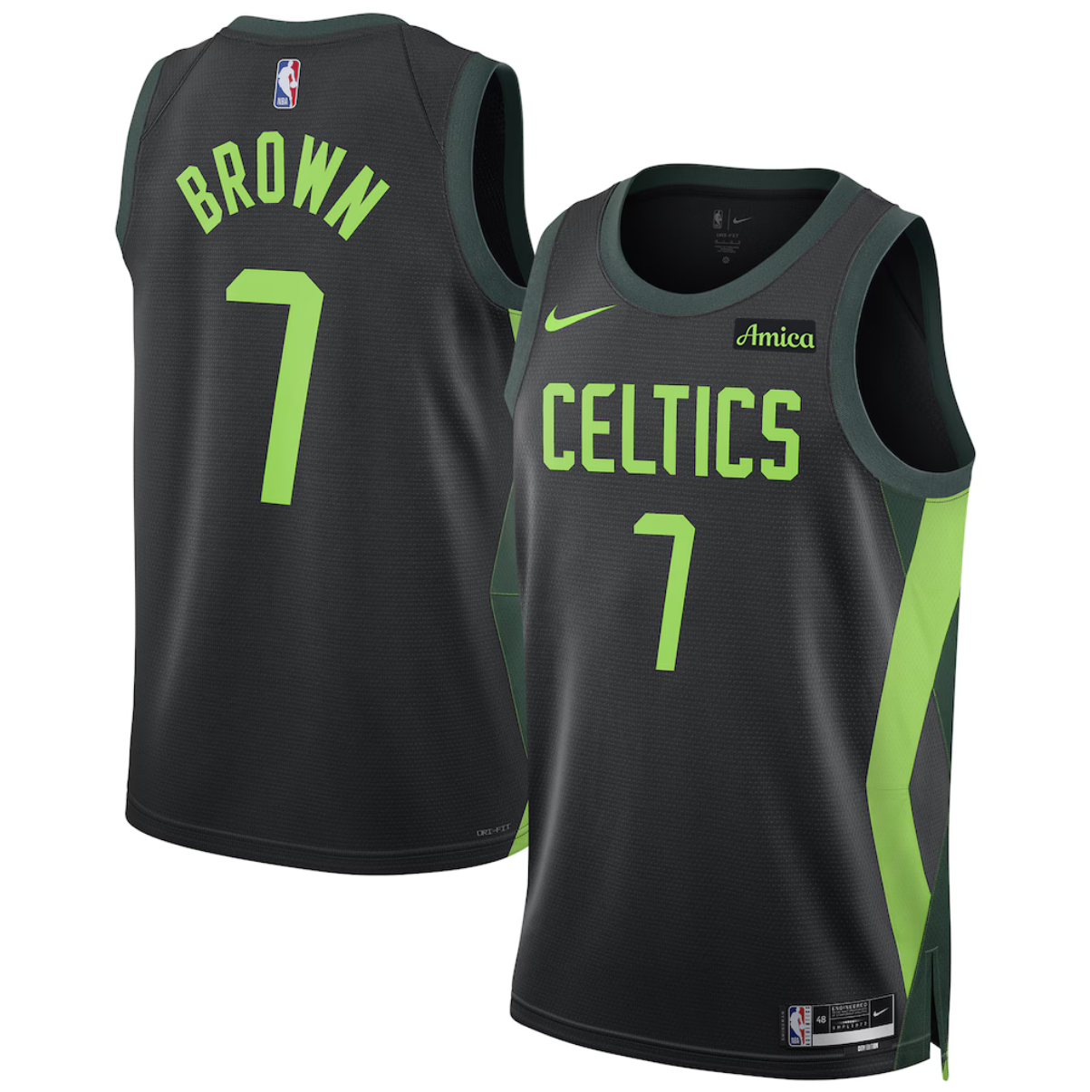 Men's Boston Celtics #7 Jaylen Brown Black 2024/25 City Edition Stitched Basketball Jersey Men's Boston Celtics #7 Jaylen Brown Black 2024/25 City Edition Stitched Basketball Jersey