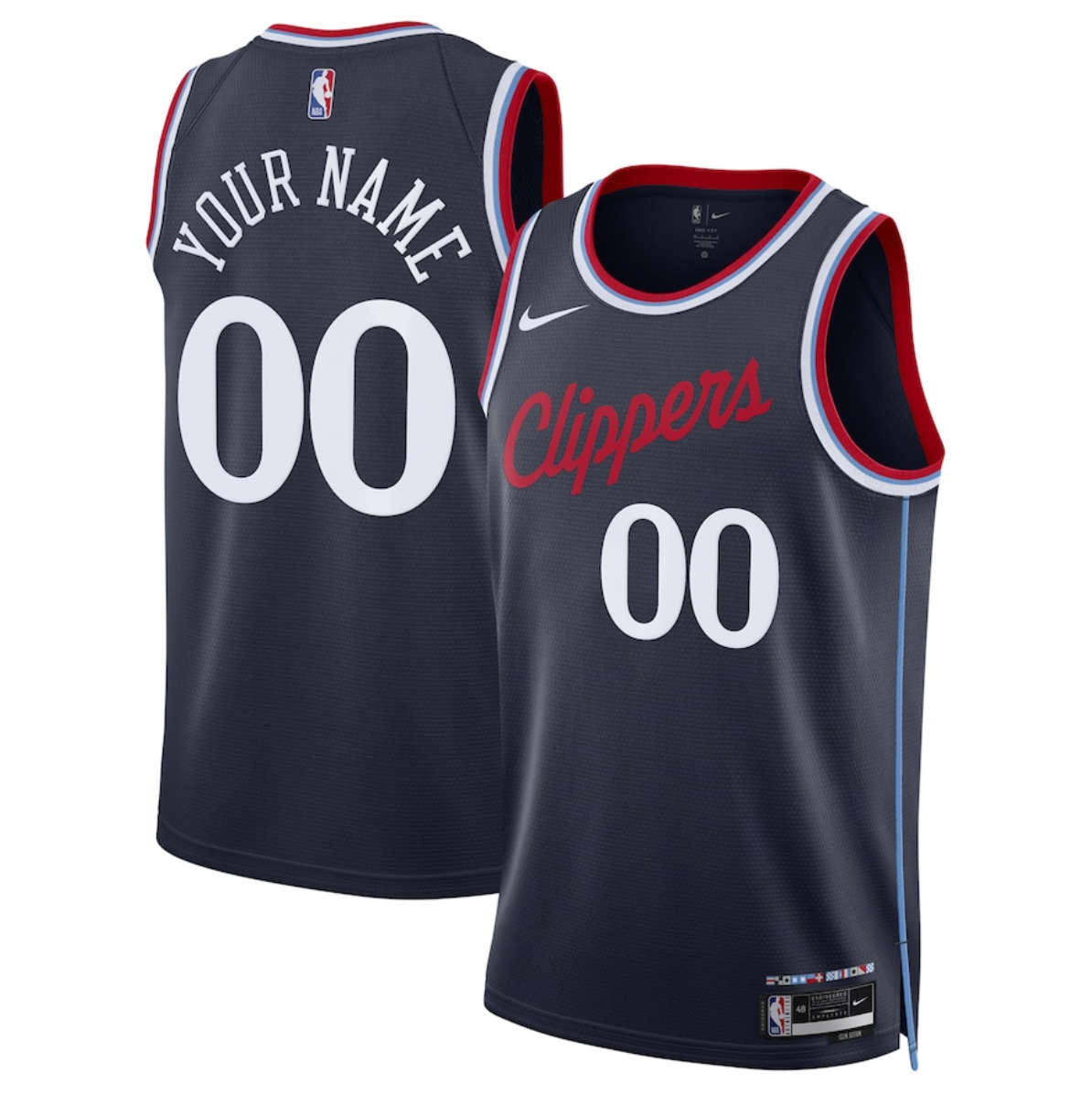 Men's Los Angeles Clippers Active Player Custom Navy 2024/25 Icon Edition Stitched Jersey