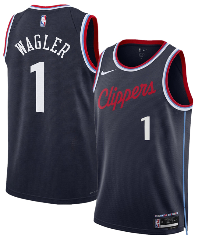 Men's Los Angeles Clippers #1 Keaton Wagler Navy 2026 Draft City Edition Stitched Jersey Men's Los Angeles Clippers #1 Keaton Wagler Navy 2026 Draft City Edition Stitched Jersey