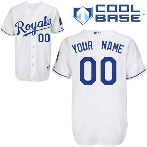 Royals Personalized Authentic White Cool Base MLB Jersey (S-3XL)