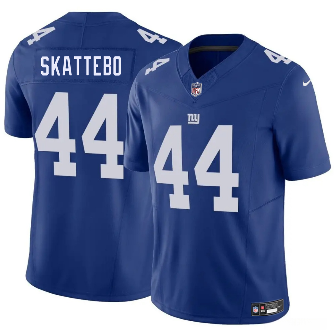 Toddlers New York Giants #44 Cam Skattebo Blue 2025 Draft F.U.S.E. Vapor Untouchable Limited Stitched Jersey