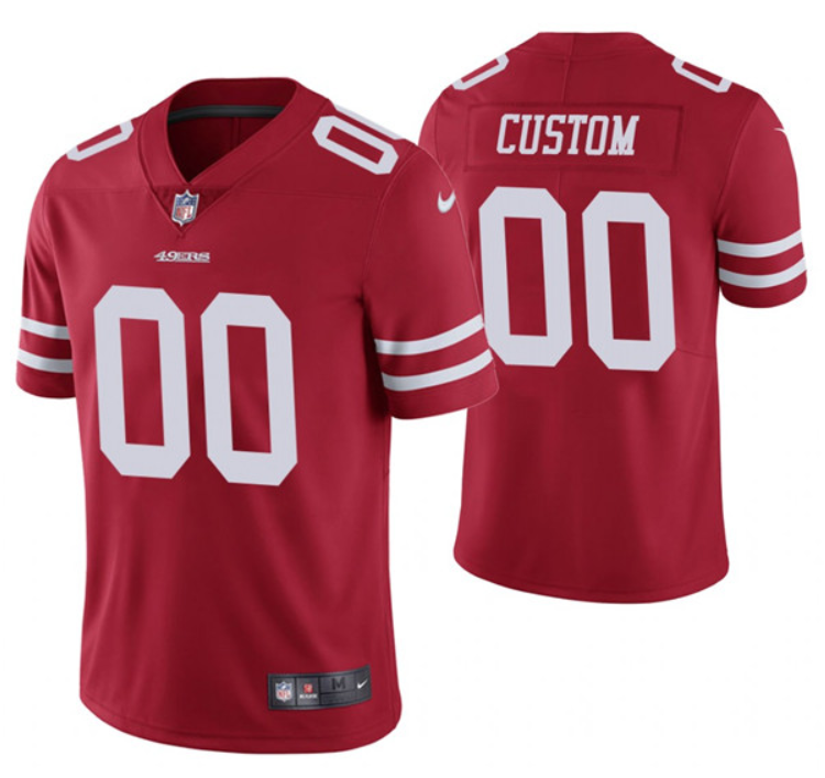 Toddlers 49ers Customized Red Vapor Untouchable Limited Stitched Football Jersey