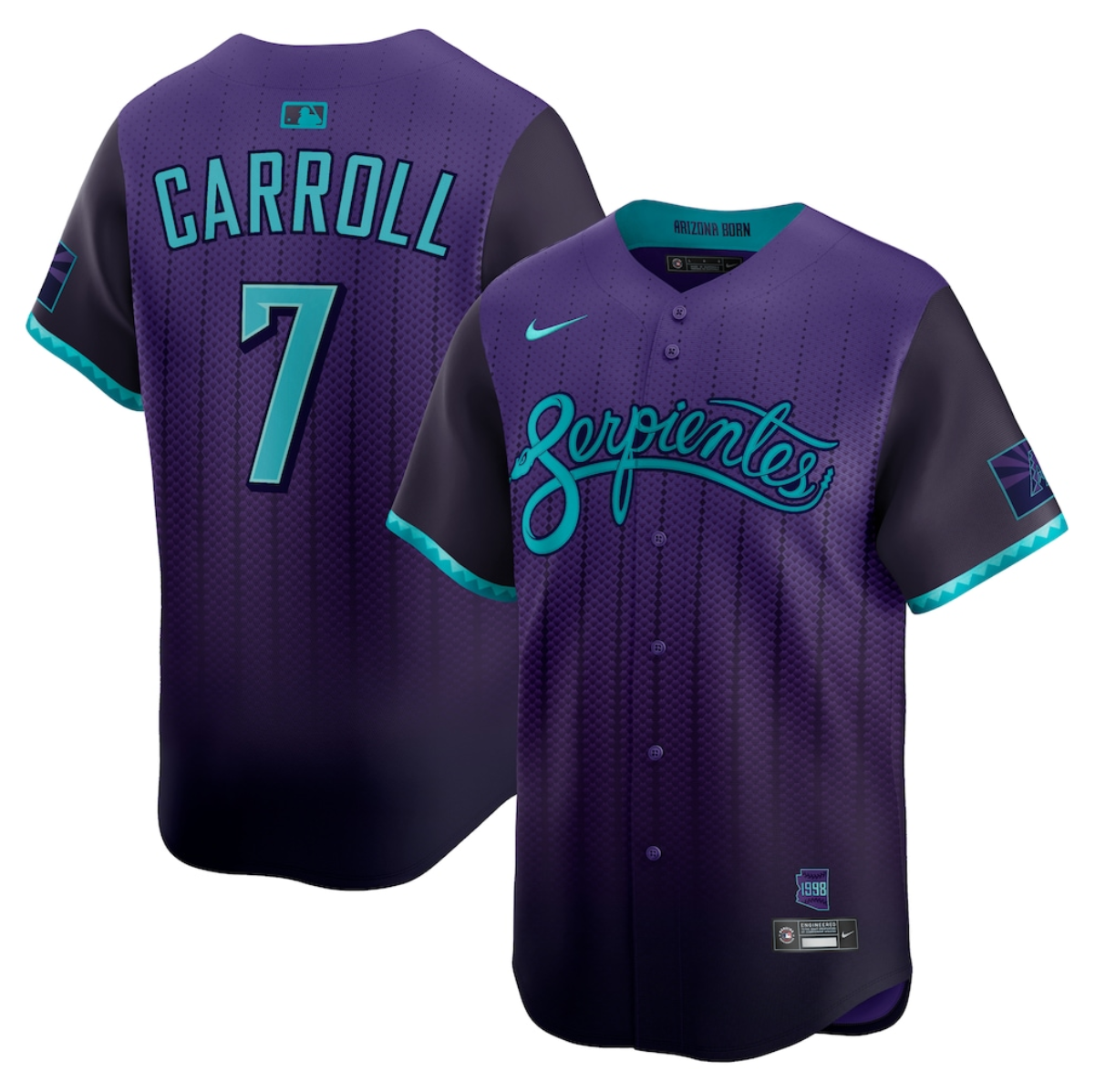 Youth Arizona Diamondbacks ACTIVE PLAYER Custom Purple 2025 City Connect Limited Stitched Baseball Jersey
