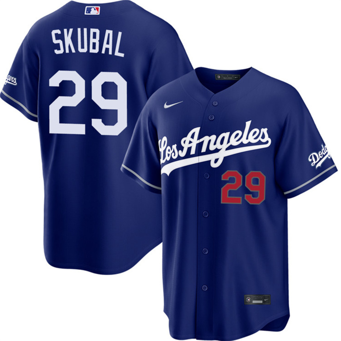 Men's Los Angeles Dodgers #29 Tarik Skubal Royal Alternate Stadium Stitched Baseball Jersey