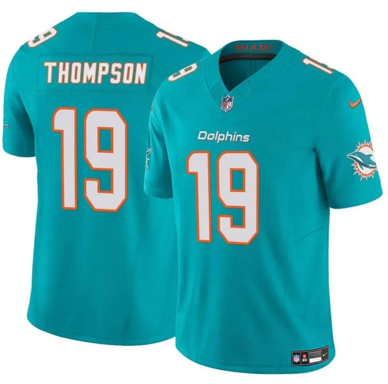 Youth Miami Dolphins #19 Skylar Thompson Aqua 2023 F.U.S.E Vapor Limited Stitched Football Jersey