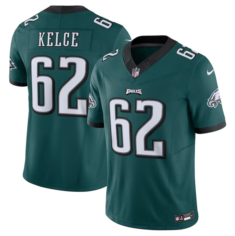 Youth Philadelphia Eagles #62 Jason Kelce Green 2023 F.U.S.E Vapor Untouchable Limited Stitched Football Jersey