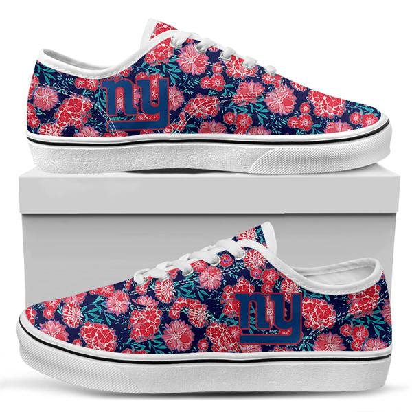 Men's New York Giants Vans Low Top Sneakers 006 Men's New York Giants Vans Low Top Sneakers 006