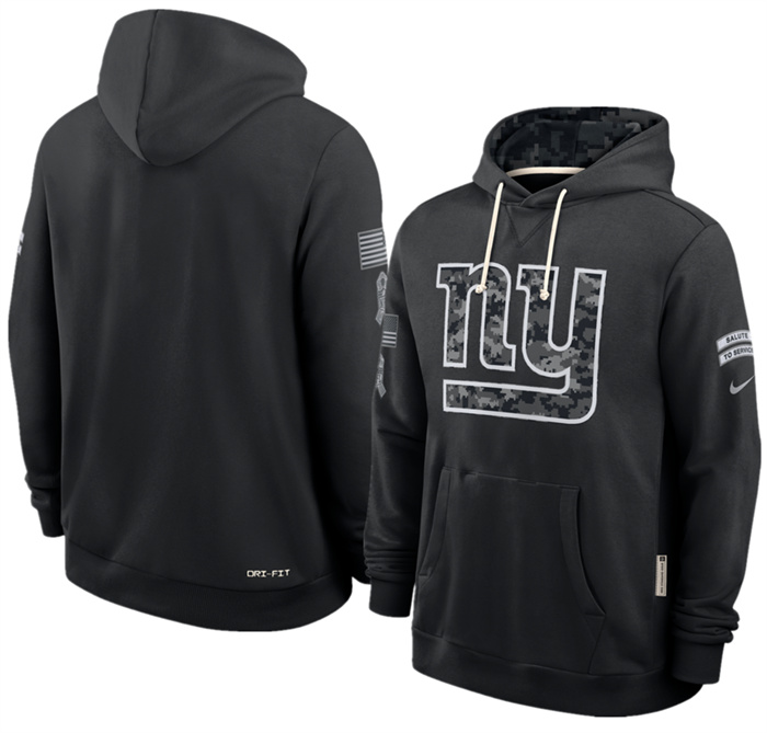 Men's New York Giants Black 2026 Salute to Service Sideline Dri-FIT Pullover Hoodie