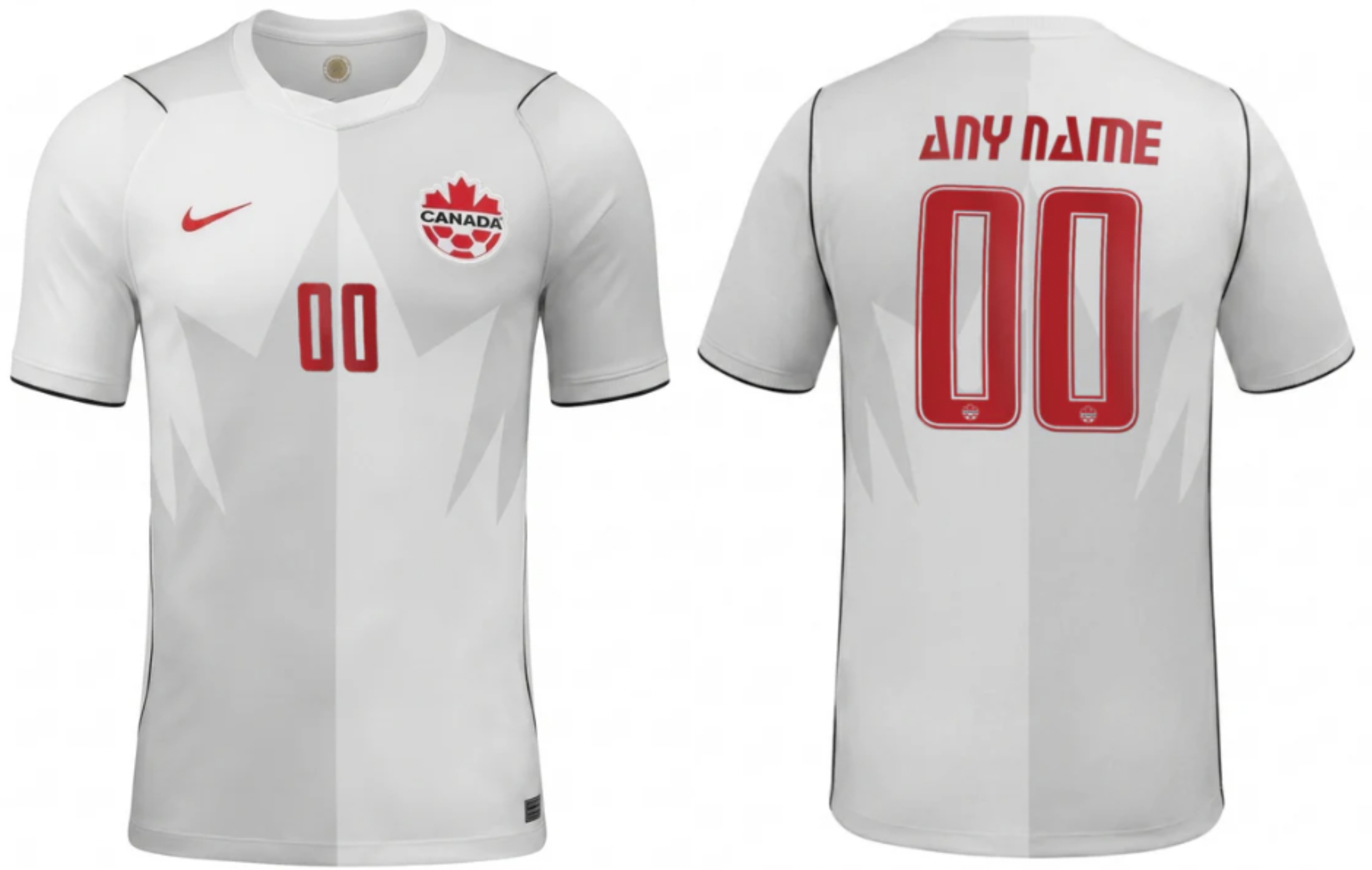Men's Canada Custom White 2026 World Cup Third Soccer Jersey