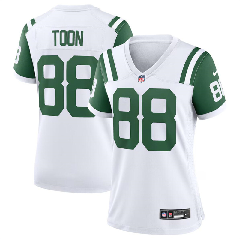 Women's New York Jets #88 Al Toon White Classic Alternate Stitched Jersey(Run Small) Women's New York Jets #88 Al Toon White Classic Alternate Stitched Jersey(Run Small)