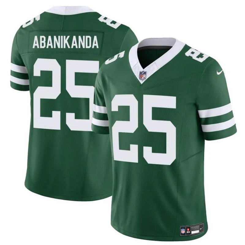 Youth New York Jets #25 Israel Abanikanda Green 2024 F.U.S.E. Vapor Limited Stitched Jersey